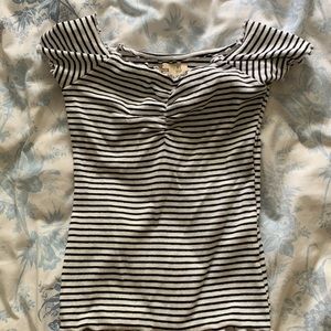 Hollister off the shoulder striped crop top